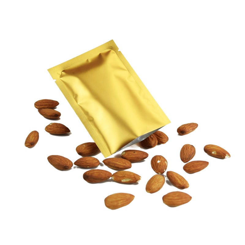QQ Studio 200 PCS Metallic Mylar Foil Open Top Sealable Bags (7x10cm (2.7x3.9"), Gold) - Image 2